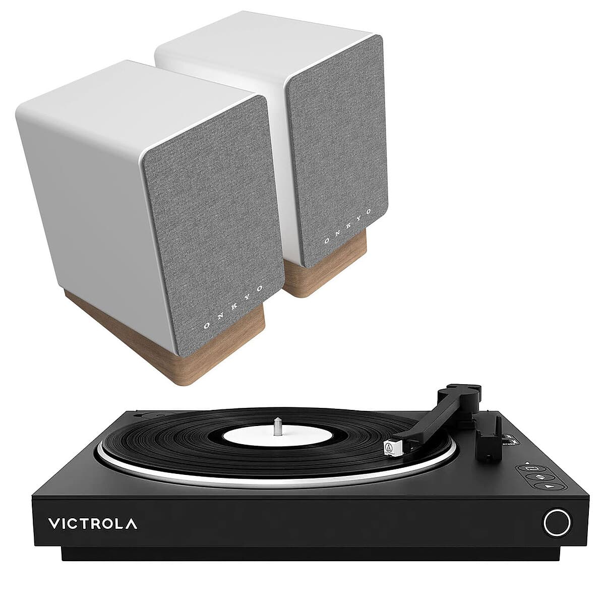 Onkyo GX-10DB Blanc + Victrola Automatic VPT-800-BLK Noir