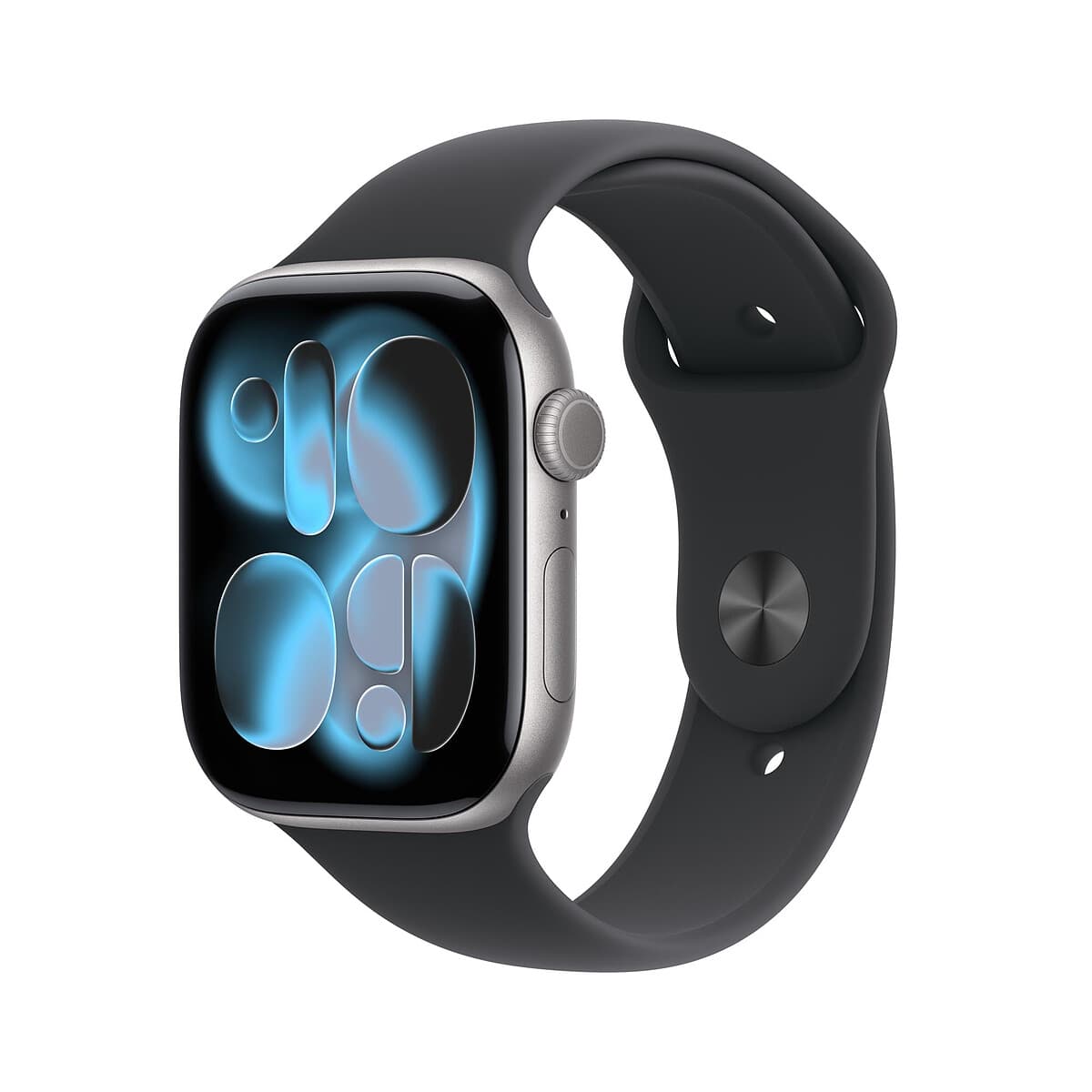 Apple Watch Series 11 GPS + Cellular 46 mm Aluminium Gris sidéral Bracelet Sport Noir S/M