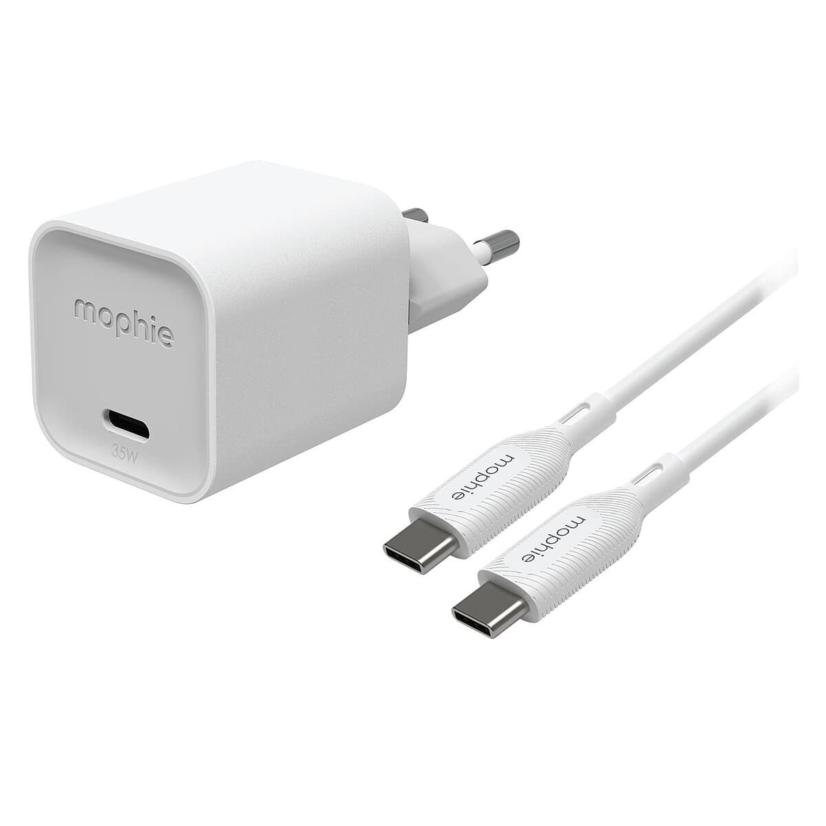 Mophie USB-C GaN Wall Adapter 35W + Câble liasse