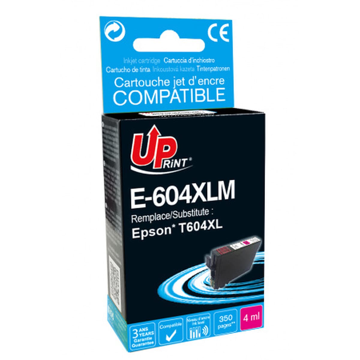 UPrint E-604XLM Cartouche compatible Epson T604XL (Magenta)