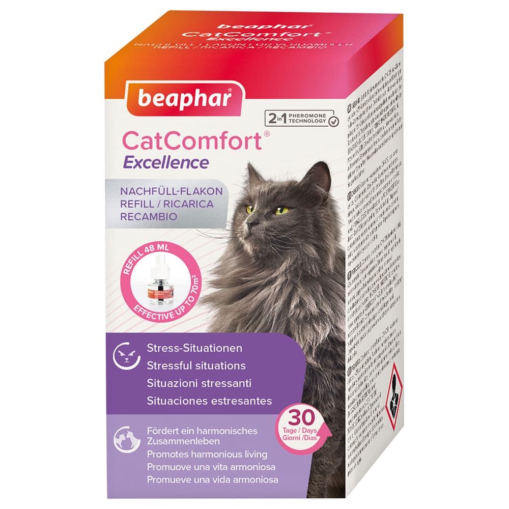 beaphar CatComfort® difusor antiestrés para gatos - Botella de recambio para vaporizador, 48 ml