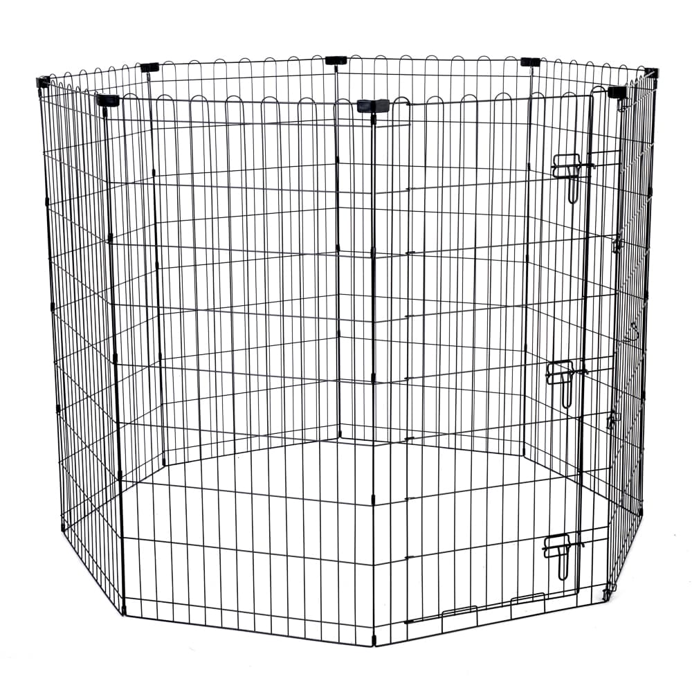 Corral metálico TIAKI para cachorros, alto - 8 paneles de 61 x 122 cm (An x Al)