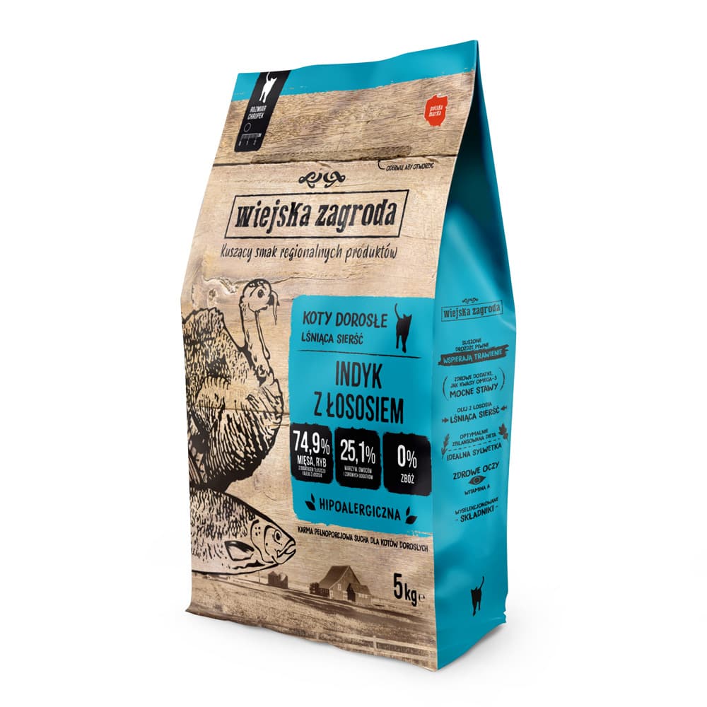Wiejska Zagroda Cat Pavo con Salmón - 2 x 5 kg - Pack Ahorro