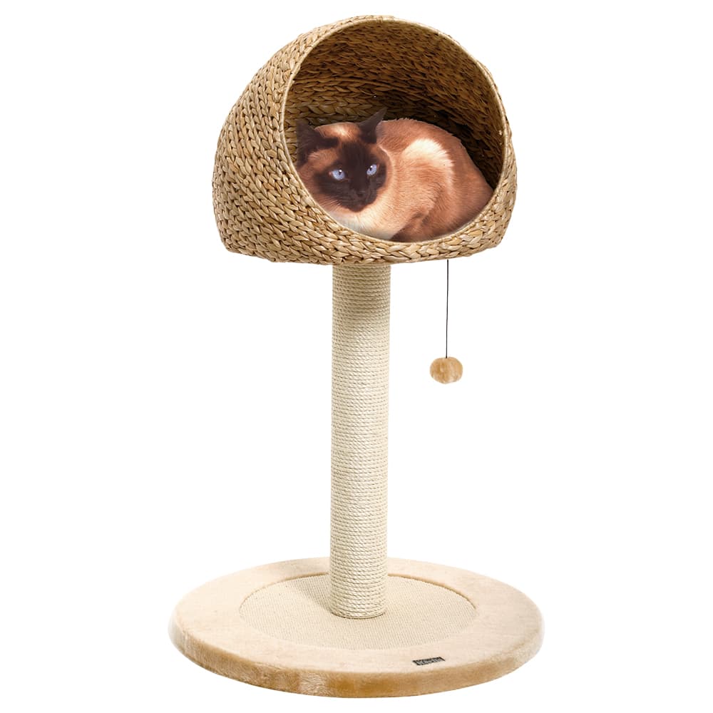 Rascador Karlie Banana Leaf Little Hole para gatos - Color natural