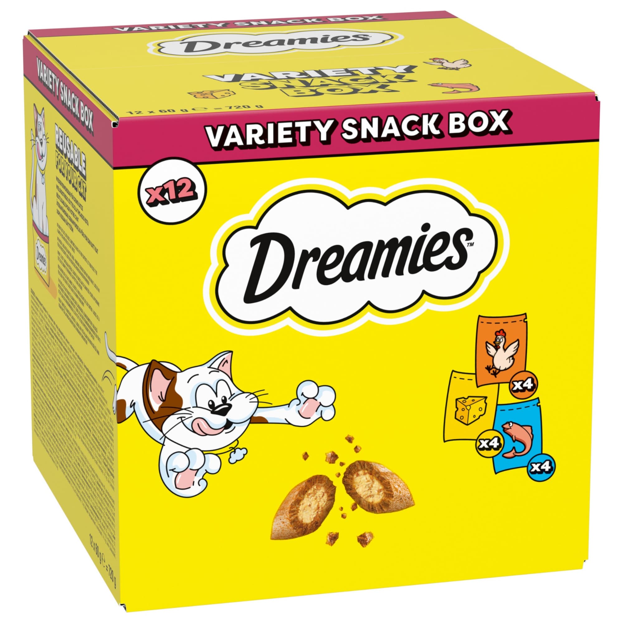 Catisfactions 12 x 60 g caja con snacks variados para gatos - 12 x 60 g