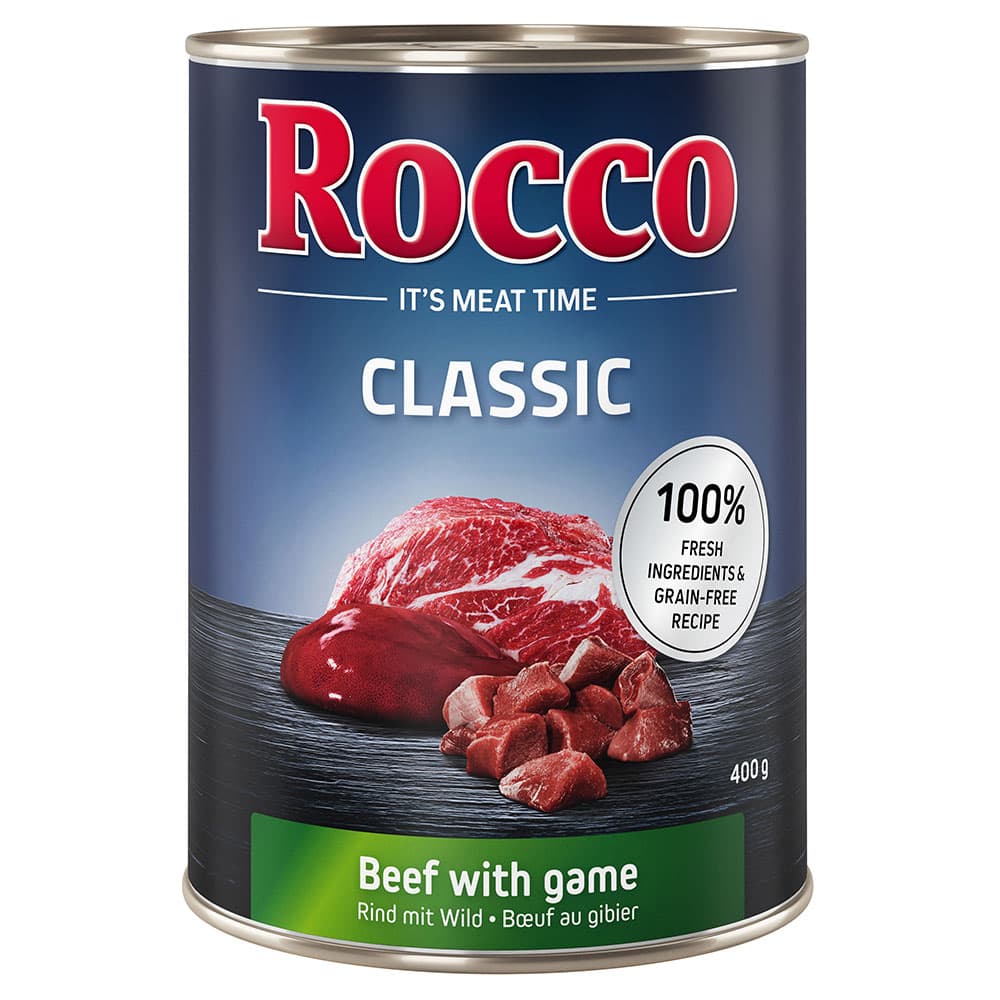 Rocco Classic 24 x 400 g - Pack Ahorro - Vacuno con caza