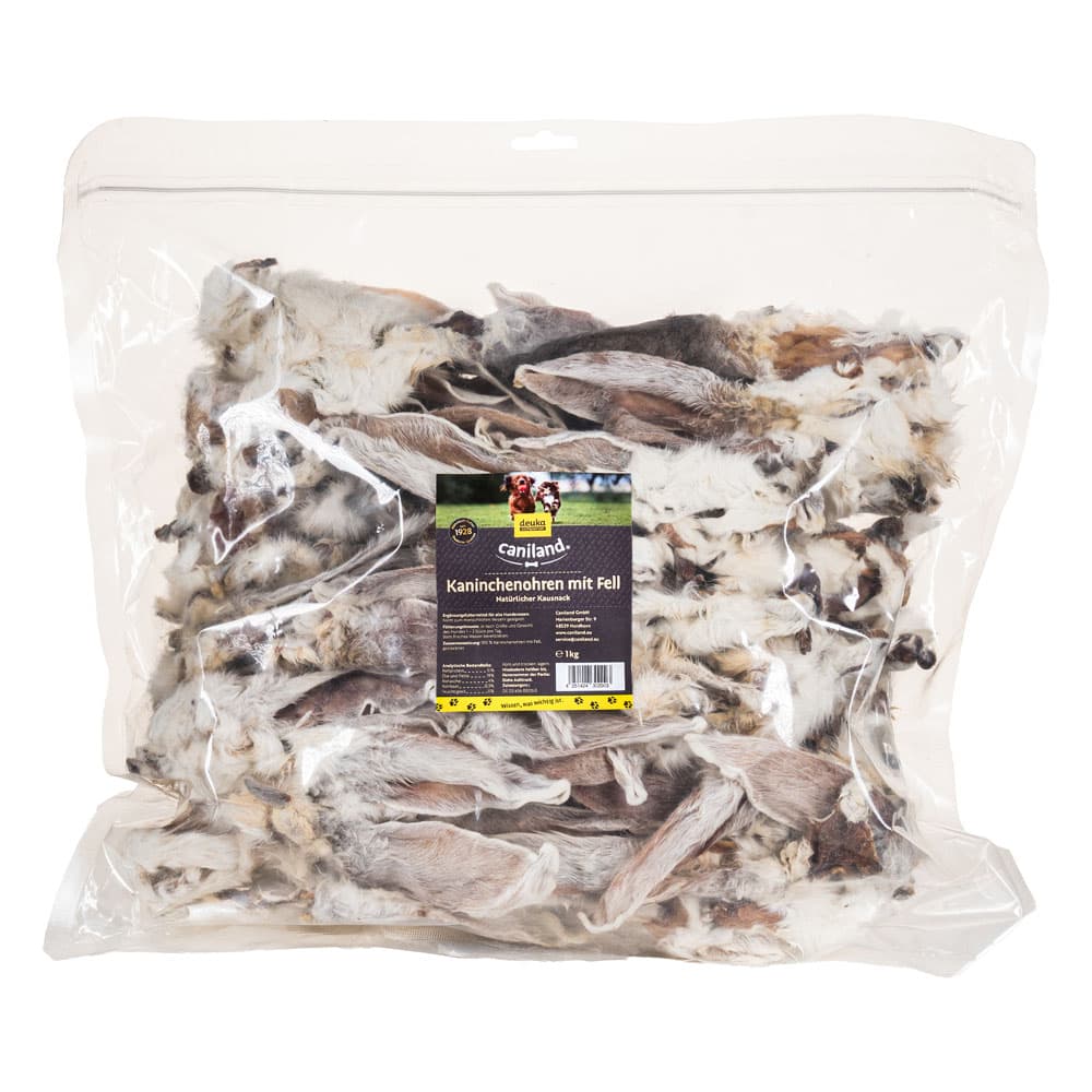 Orejas de conejo Caniland con pelo - 1 kg