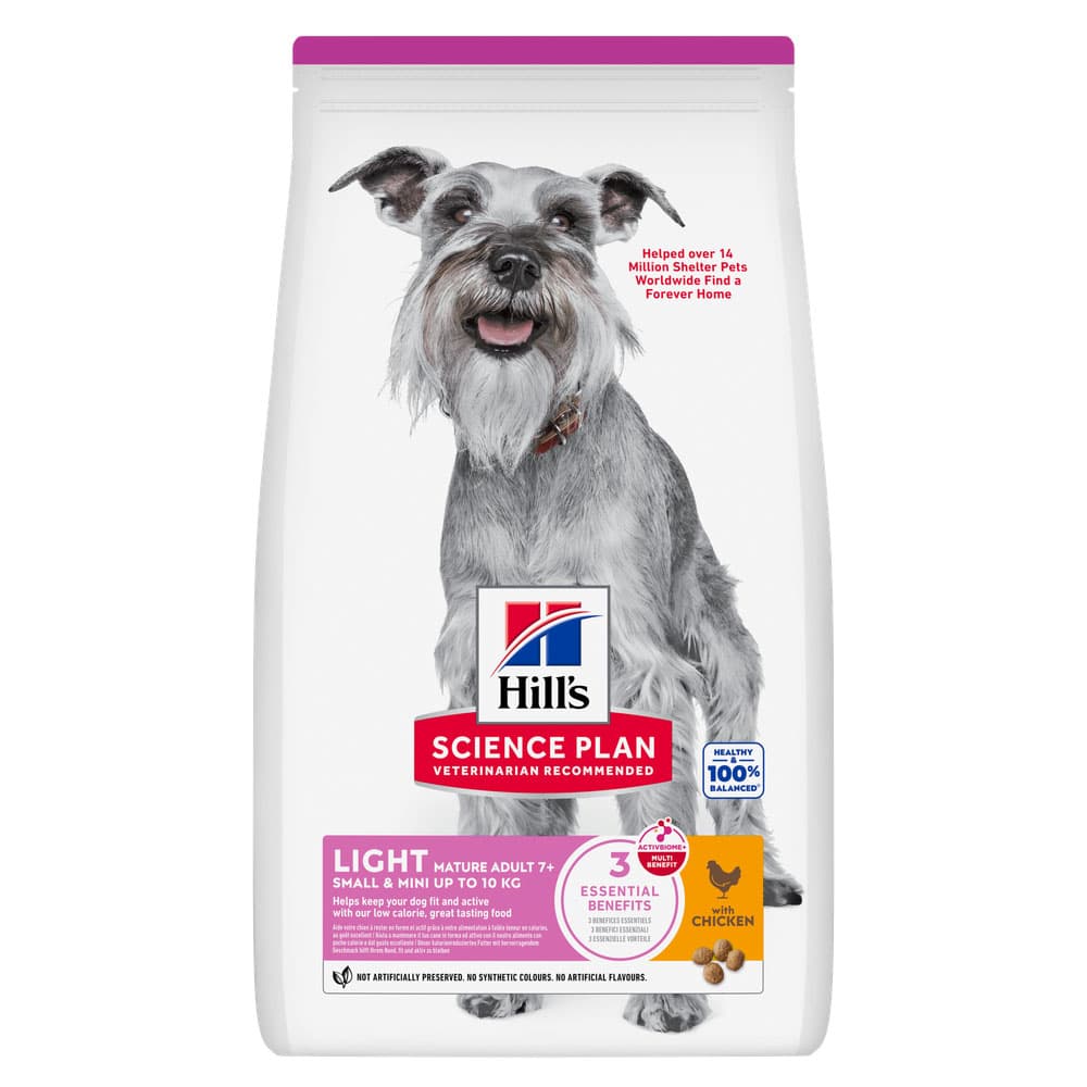 Hill's Science Plan Canine - Pack Ahorro - Mature Adult 7+ Light Small & Mini pollo (3 x 2,5 kg)