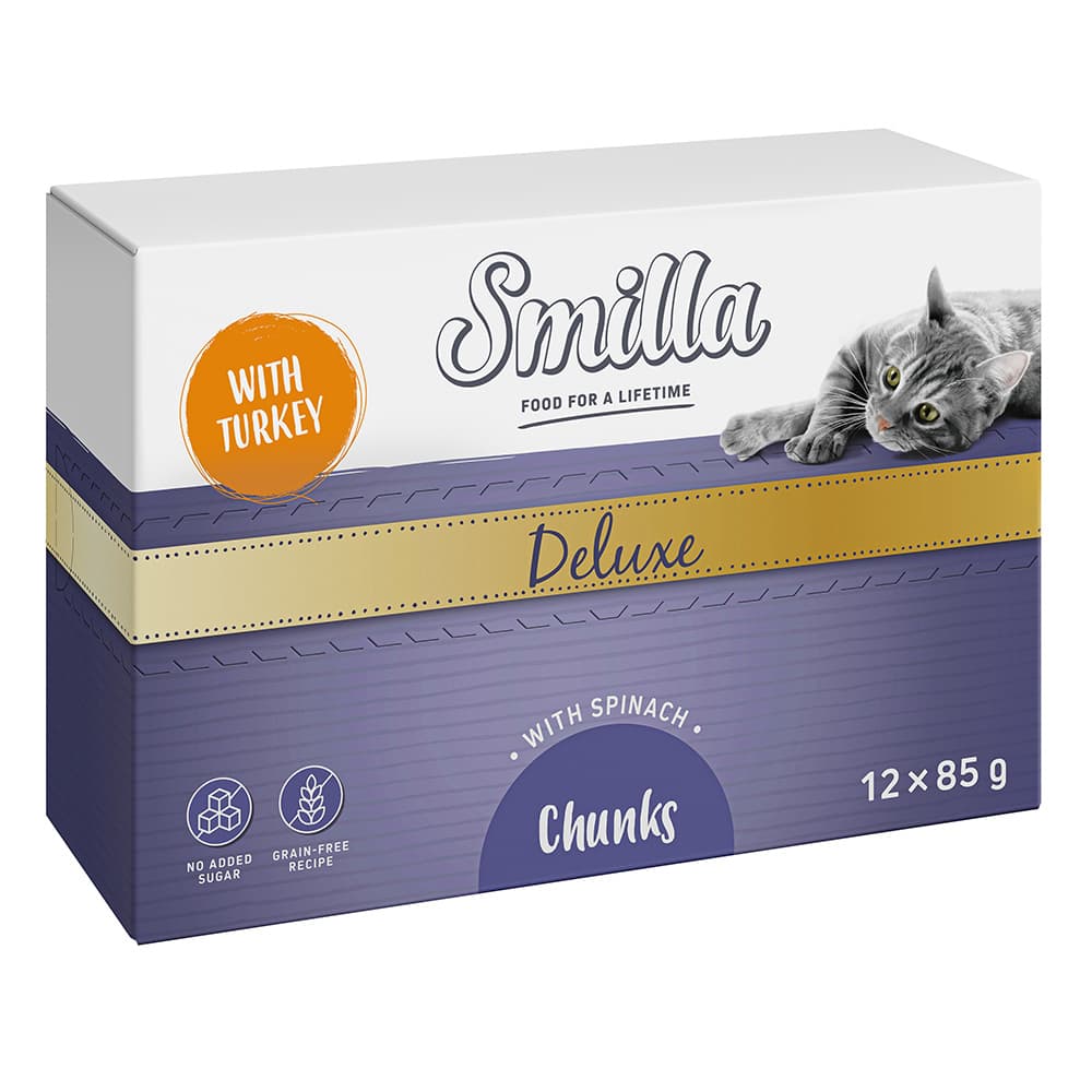 Smilla Deluxe Bocaditos 48 x 85 g - Con pavo y espinacas