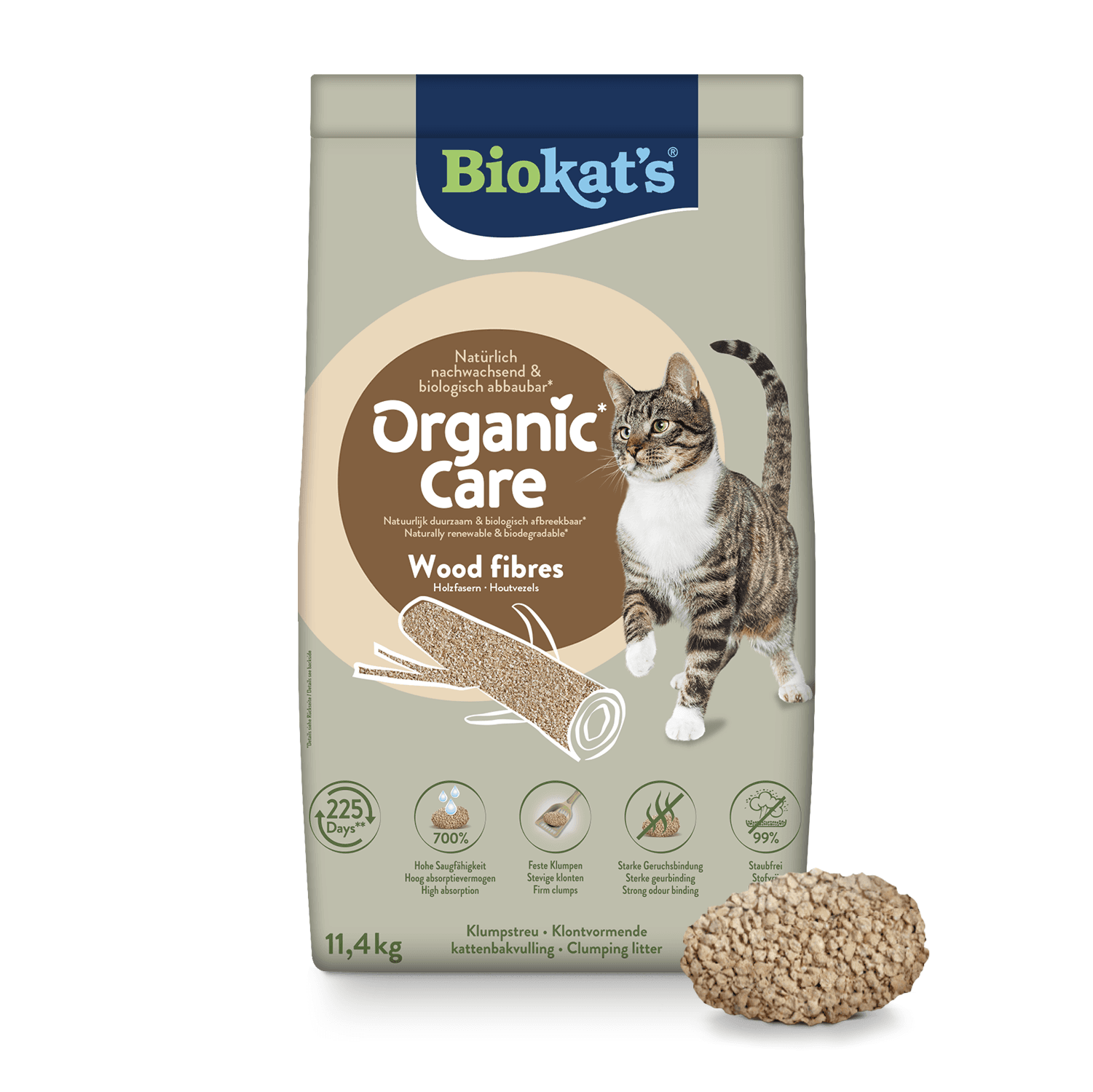 Biokat’s Organic Care fibras de madera - 30 l (aprox. 11,4 kg)