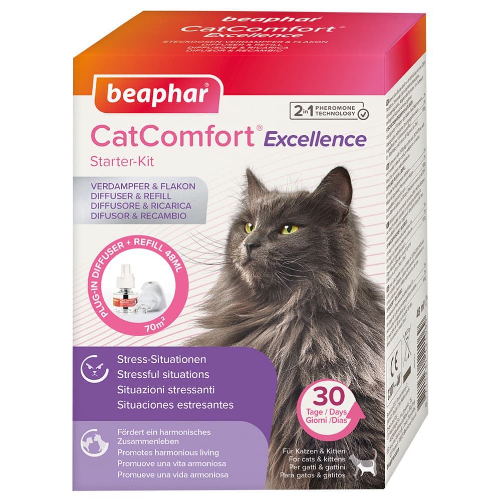 beaphar CatComfort® difusor antiestrés para gatos - Kit de inicio (Vaporizador + Petaca 48 ml)