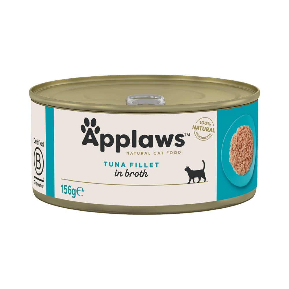 Applaws en caldo 12 x 156 g latas para gatos - Pack Ahorro - Filete de atún