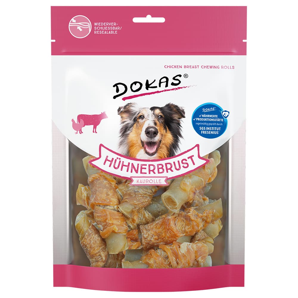 Dokas barritas de pechuga de pollo para perros - 3 x 250 g - Pack Ahorro