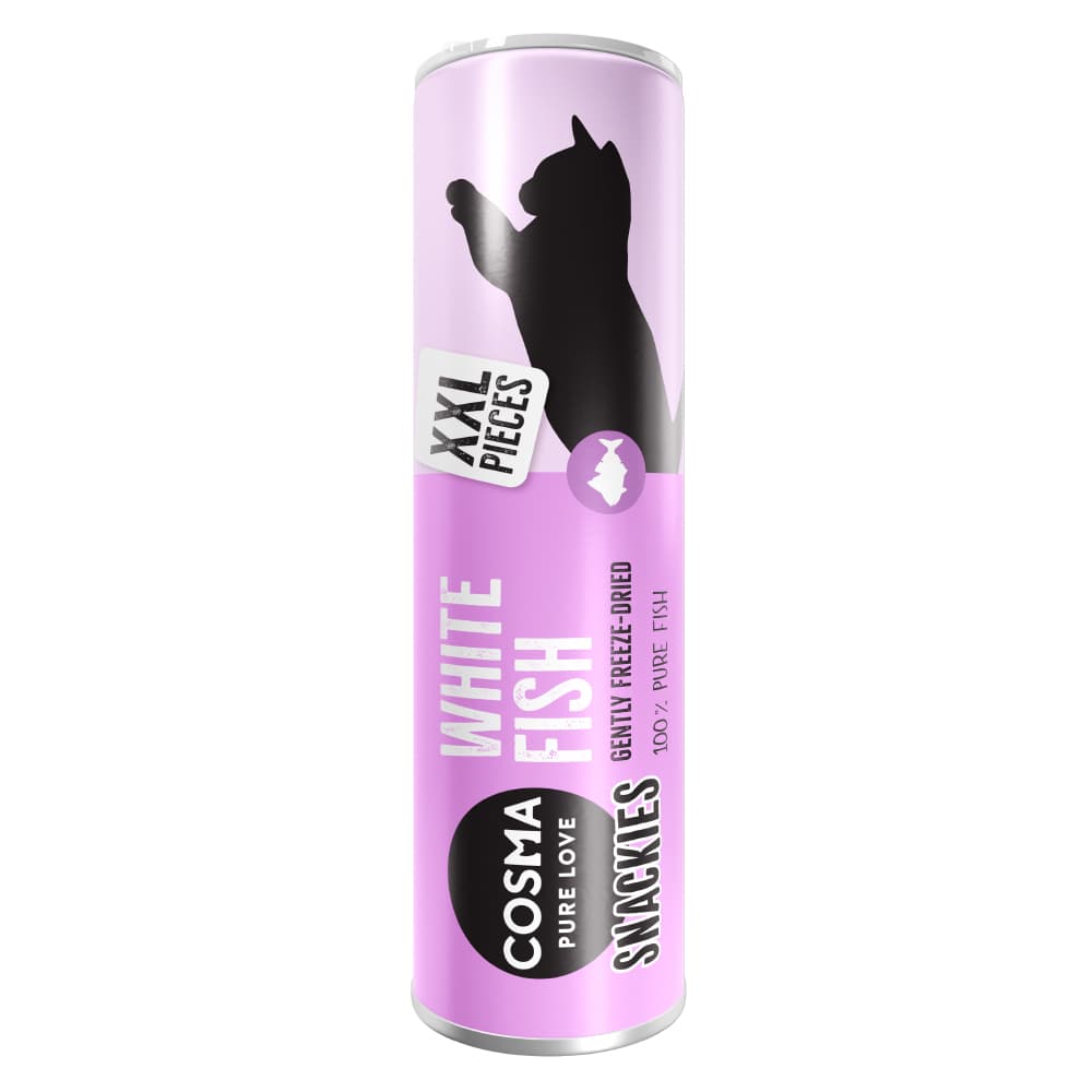 Cosma Snackies XXL snacks para gatos - Pack Ahorro - 5 x 18 g Pescado blanco (90 g)