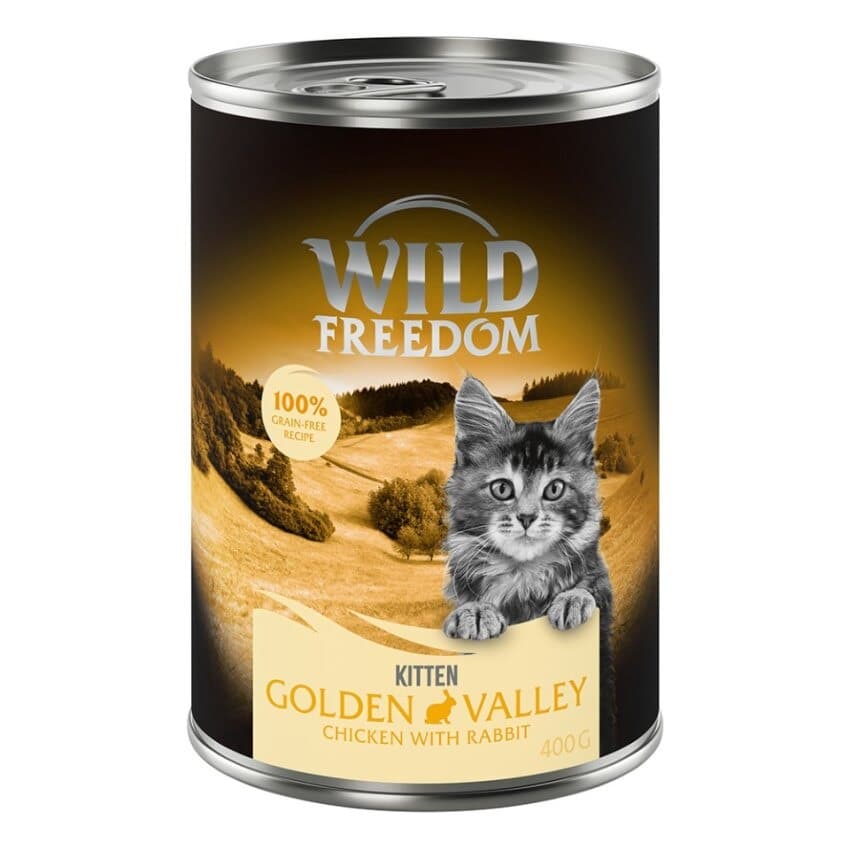 Wild Freedom Kitten 12 x 400 g - Golden Valley con conejo y pollo