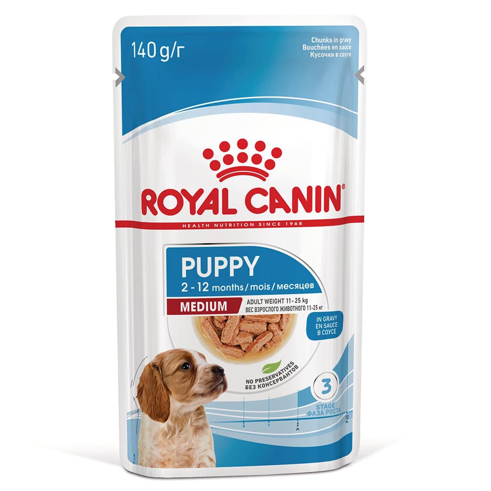 Royal Canin Medium Puppy en salsa - 40 x 140 g - Megapack