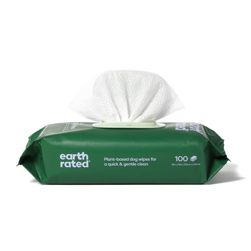 Toallitas limpiadoras Earth Rated para perros - 2 x lavanda (2 x 100 uds.) - Pack Ahorro
