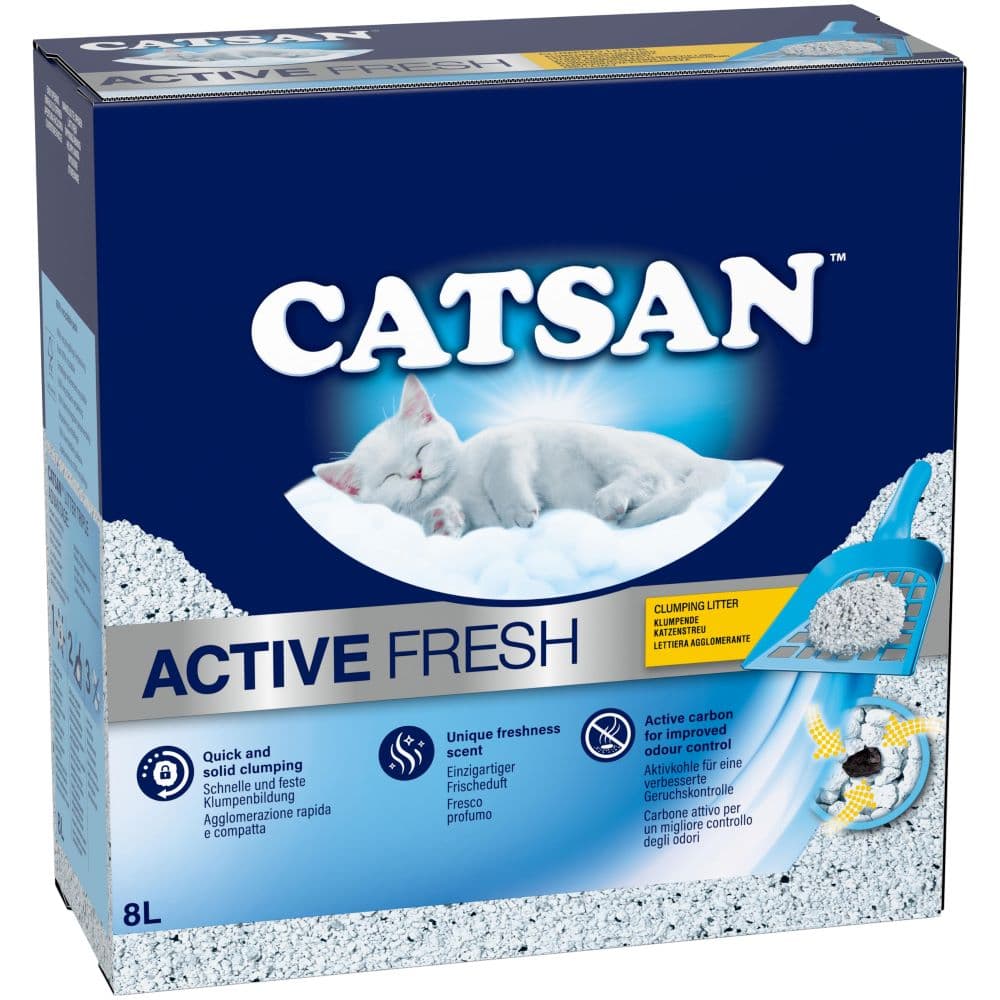 Catsan Active Fresh arena aglomerante - 2 x 8 l - Pack Ahorro