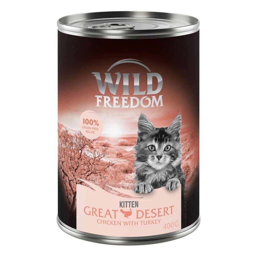 Wild Freedom Kitten 12 x 400 g -  Great Desert con pavo y pollo