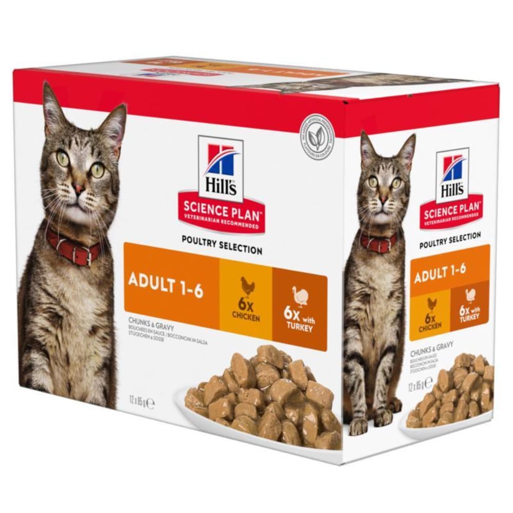 Hill's Science Plan Adult - Selección de aves (48 x 85 g) - Pack Ahorro