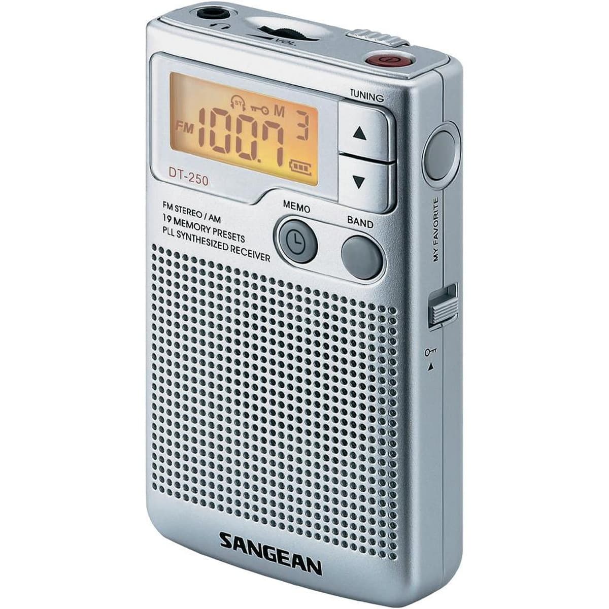 Sangean - Radio portátil Sangean DT-250 Plata.