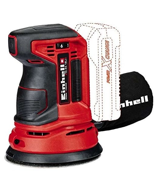 Einhell - Lijadora Excéntrica Eléctrica a Batería 18 V TE-RS 18 Li Power X-Change (sin batería - cargador).