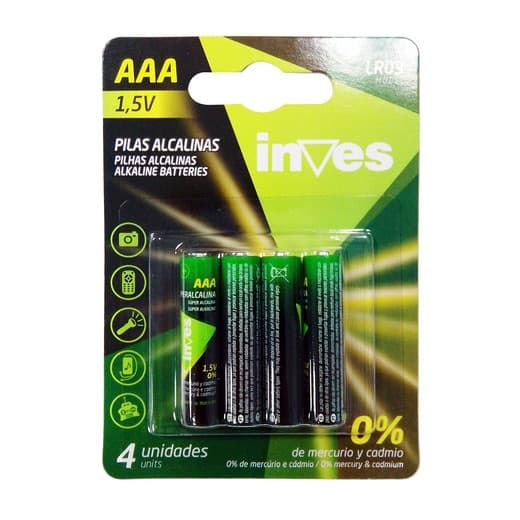 Inves - Pack de Pilas Inves LR03 AAA (4 unidades). - Image 2
