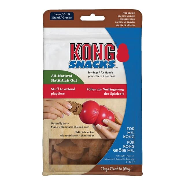 Kong - Snack para perros adultos grandes Kong hígado 312 g.