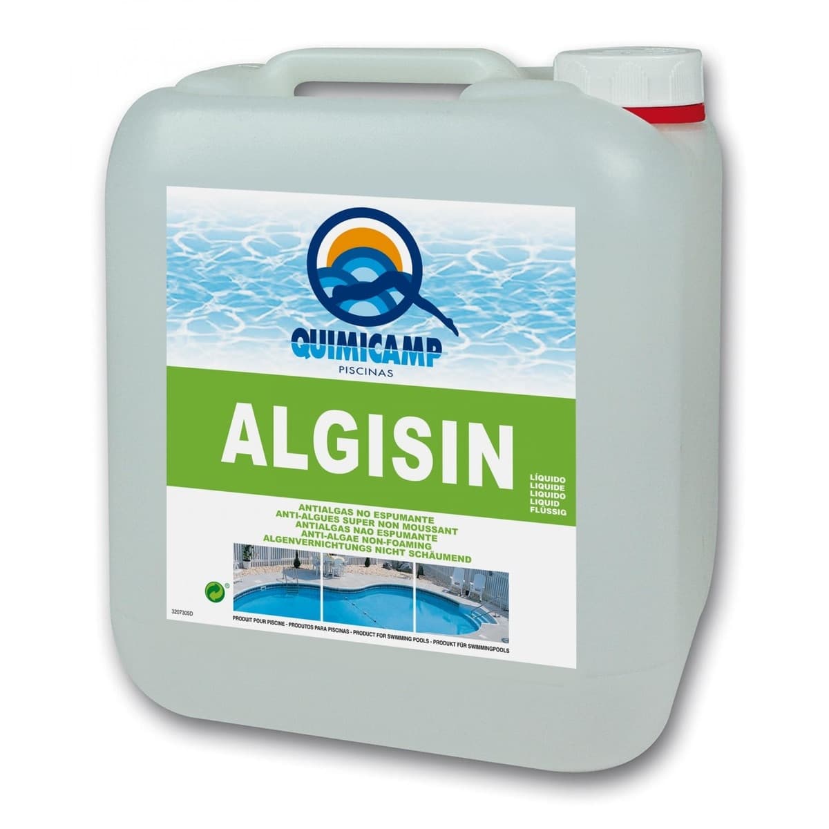 Quimicamp - Algisin alguicida líquido 5 litros.