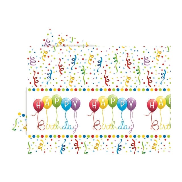 Liragram - Mantel plástico Streamer Birthday.