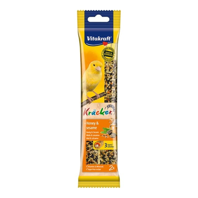 Vitakraft - Barritas para canarios Vitakraft Kräcker Miel y Sésamo 2 uds.
