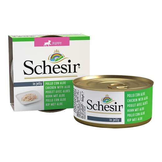 Schesir - Comida húmeda para perros cachorros Schesir gelatina pollo con aloe vera 150 g. - Image 2
