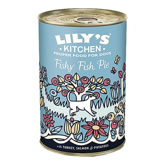 Lily's Kitchen - Comida húmeda para perros adultos Lily's Kitchen paté pastel de pescado con pavo 400 g.