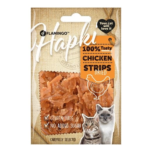 Flamingo - Snack para gatos Flamingo Hapki tiras de pollo secas 50 g. - Image 2