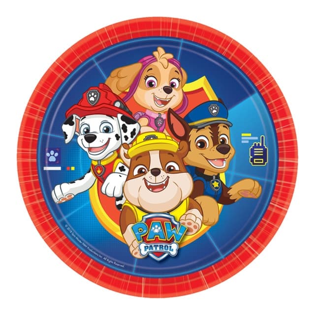 Liragram - 8 platos 23cm Patrulla Canina.