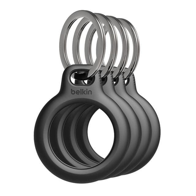 Belkin - Soporte seguro Belkin Secure Holder con llavero para Airtag - Pack de 4 negro.