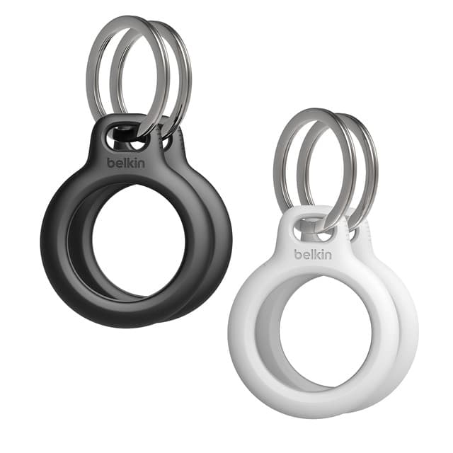 Belkin - Soporte seguro Belkin Secure Holder con llavero para Airtag - Pack de 2 blanco - negro. - Image 1