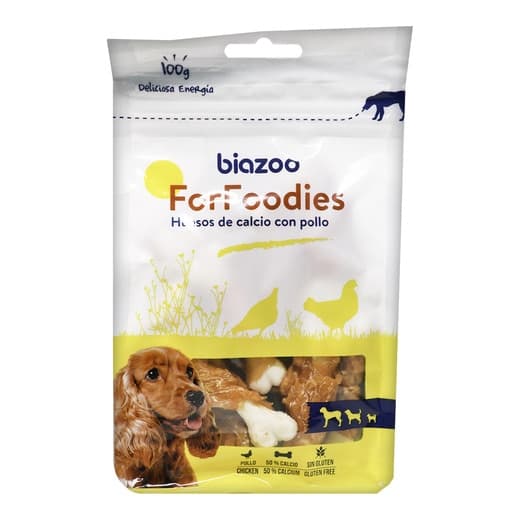 Biazoo - Snack para perros Biazoo ForFoodies huesos de calcio con pollo 100 g. - Image 2