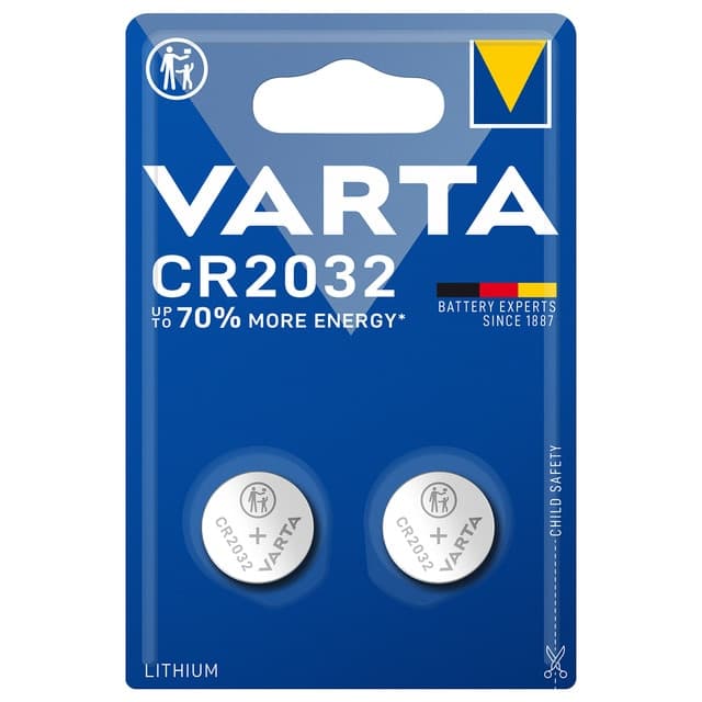 Varta - Blister pilas litio Varta BLx2 CR-2032 3V.