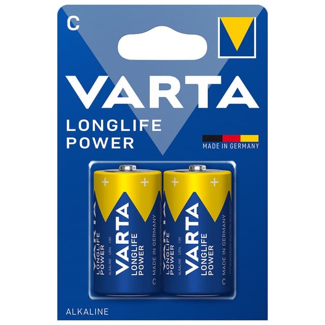 Varta - Blister pilas alcalinas Varta BLx2 LR14 C Longlife Power.