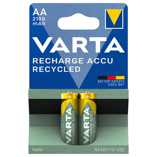 Varta - Pila Recargable Varta Recycled 2u. AA 2100mAh.
