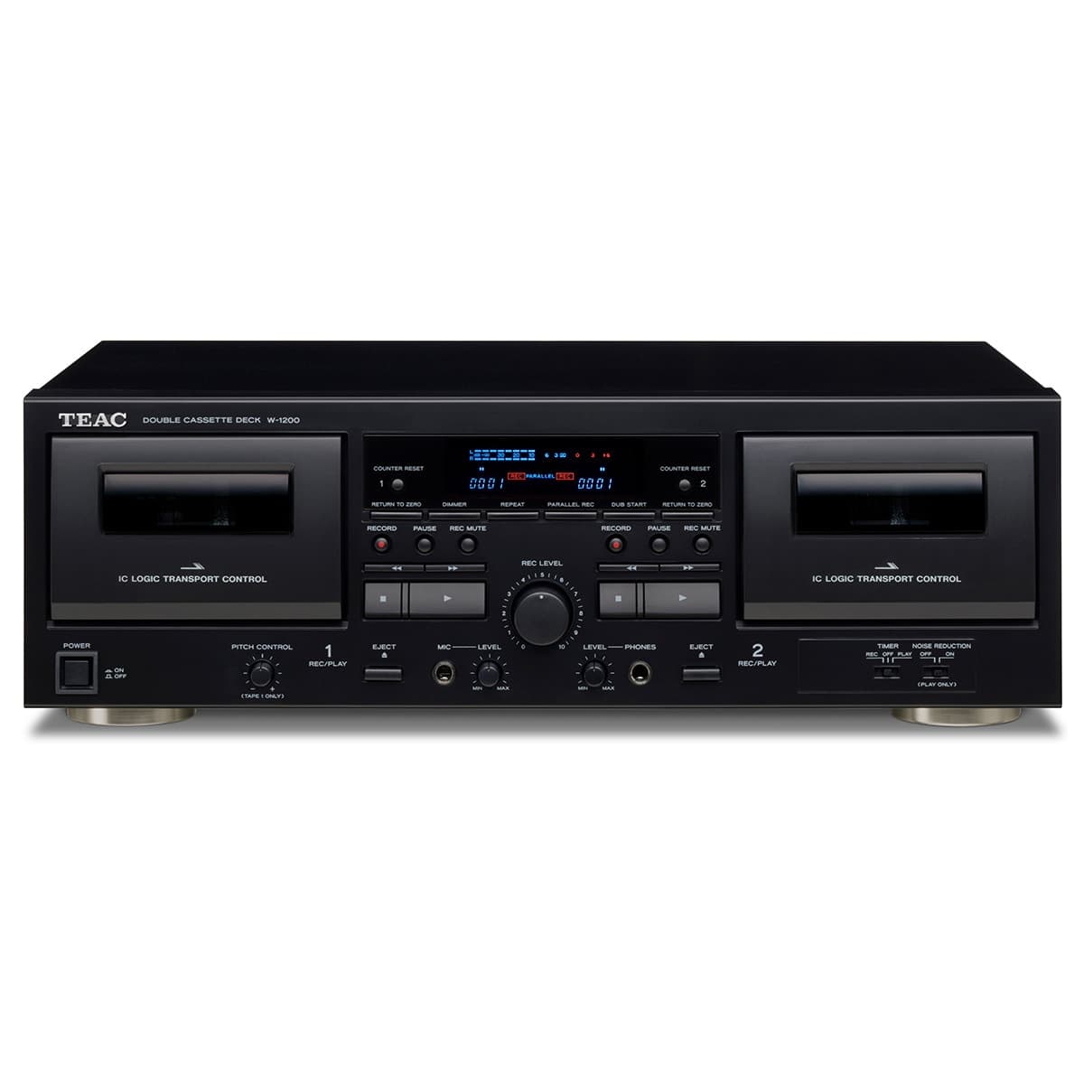 TEAC - Reproductor de cassette Teac W-1200-B Black.