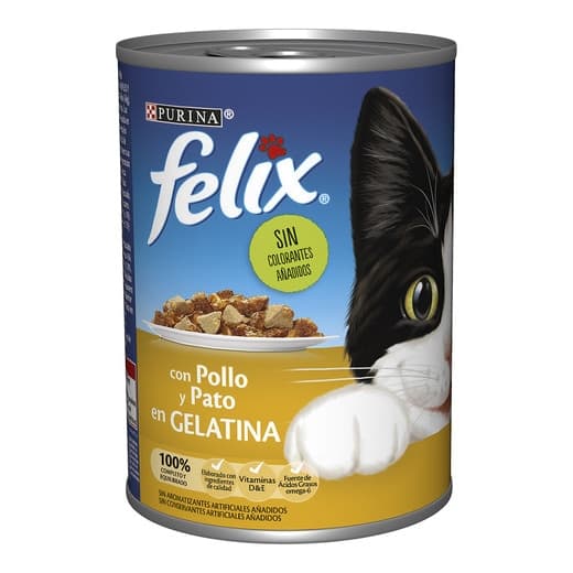 Felix - Comida húmeda para gatos adultos Felix pollo y pato en gelatina 400 g. - Image 2