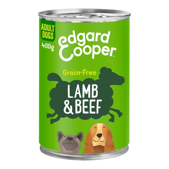 Edgard & Cooper - Comida húmeda para perros adultos pequeños medianos Grandes Edgard & Cooper paté cordero y vacuno 400 g.