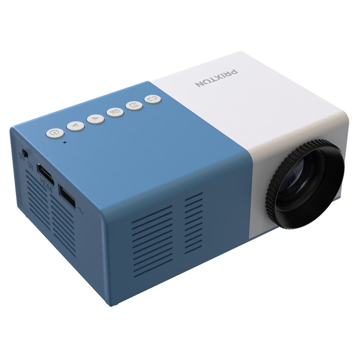 Prixton - Proyector portátil Prixton Cinema Mini azul-blanco.
