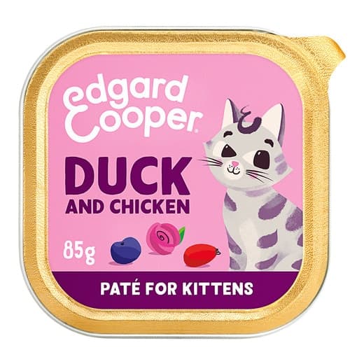 Edgard & Cooper - Comida húmeda para gatitos Edgard & Cooper paté pato y pollo con arándanos 85 g. - Image 2