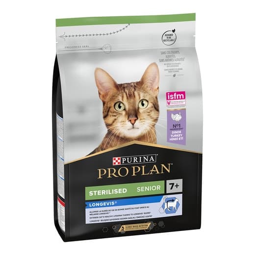 Purina Pro Plan - Pienso para gatos sénior+7 esterilizados Purina Pro Plan Longevis pavo 3 kg. - Image 2