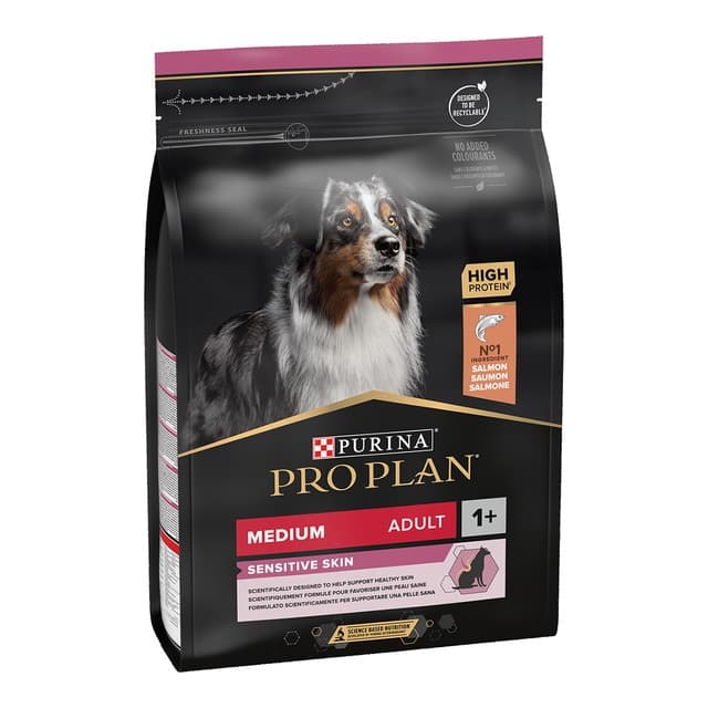 Purina Pro Plan - Pienso para perros adultos medianos Purina Pro Plan Sensitive Skin salmón.