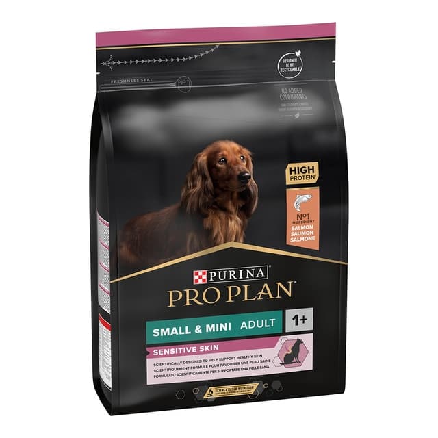 Purina Pro Plan - Pienso para perros adultos Pro Plan Small & Mini Sensitive Skin salmón.