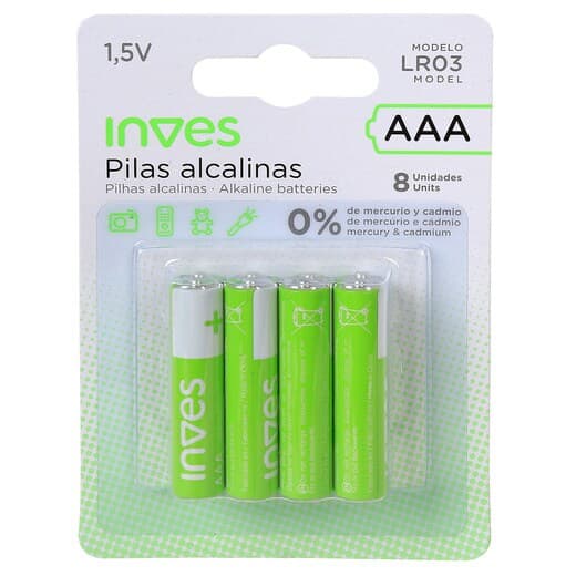 Inves - Pack de Pilas Inves LR03 AAA (8 unidades). - Image 2